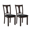 Set of 2 Dining Room Chair with Rubber Wood Frame and Upholstered Padded Seat by LJGDeals