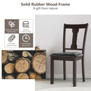Set of 2 Dining Room Chair with Rubber Wood Frame and Upholstered Padded Seat by LJGDeals