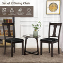 Set of 2 Dining Room Chair with Rubber Wood Frame and Upholstered Padded Seat by LJGDeals