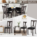Set of 2 Dining Room Chair with Rubber Wood Frame and Upholstered Padded Seat