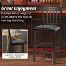 25 Inches Set of 2 Bar Stools with Rubber Wood Legs by LJGDeals