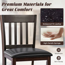 25 Inches Set of 2 Bar Stools with Rubber Wood Legs by DirectDeals