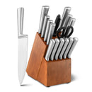 16-Piece Stainless Steel Kitchen Knife Set with Sharpener by LJGDeals