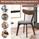 Set of 2 Dining Chairs Upholstered Curved Back Side by LJGDeals