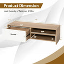 TV Stand for with 2 Open Shelf and Drawe for 55-Inch TV by LJGDeals