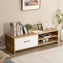 TV Stand for with 2 Open Shelf and Drawe for 55-Inch TV by LJGDeals