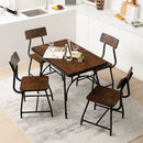 2 Pieces Modern Dining Room Side Chairs with Metal Frame-Brown by LJGDeals