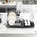 Stainless Steel Expandable Dish Rack with Drainboard and Swivel Spout by LJGDeals