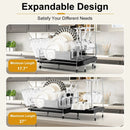 Stainless Steel Expandable Dish Rack with Drainboard and Swivel Spout by LJGDeals