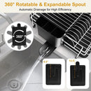 Stainless Steel Expandable Dish Rack with Drainboard and Swivel Spout by LJGDeals