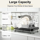 Stainless Steel Expandable Dish Rack with Drainboard and Swivel Spout by LJGDeals