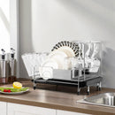 Stainless Steel Expandable Dish Rack with Drainboard and Swivel Spout by LJGDeals