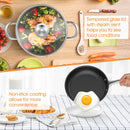7-Piece Stainless Steel Cookware Set with Tempered Glass Lid-Silver