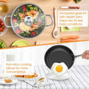7-Piece Stainless Steel Cookware Set with Tempered Glass Lid-Silver by LJGDeals