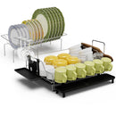 2-Tier Detachable Dish Drying Rack with Cutlery Holder by LJGDeals