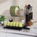 2-Tier Detachable Dish Drying Rack with Cutlery Holder by LJGDeals