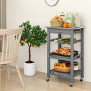Kitchen Island Cart with Stainless Steel Tabletop and Basket by LJGDeals