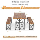 6-Person Outdoor Patio Dining Table Set with 2 Inch Umbrella Hole by LJGDeals