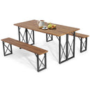 6-Person Outdoor Patio Dining Table Set with 2 Inch Umbrella Hole by LJGDeals