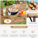 6-Person Outdoor Patio Dining Table Set with 2 Inch Umbrella Hole by LJGDeals