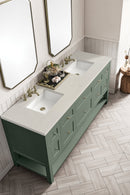 James Martin Breckenridge 72" Double Bathroom Vanity, Smokey Celadon