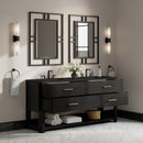 James Martin Lucian 72" Double Bathroom Vanity, Carbon Oak