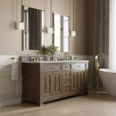 James Martin Brookfield 72" Double Bathroom Vanity, Pecan