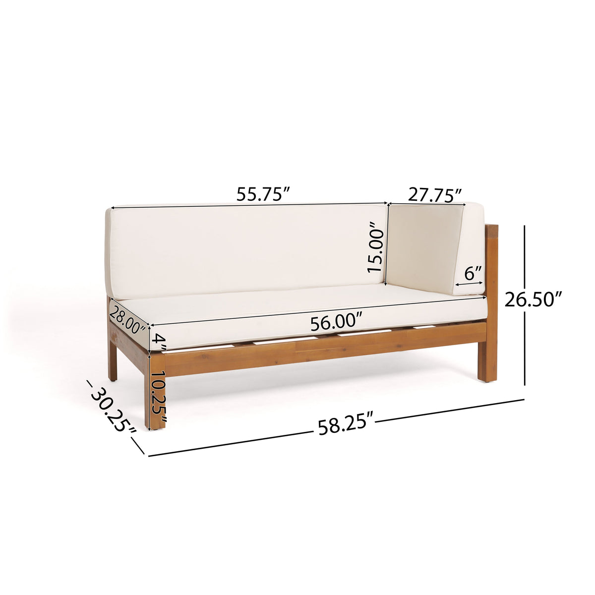 Brava X-Back Right Corner Bench Set of 2, photo 9 of 10
