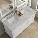 James Martin Lorelai 60" Double Bathroom Vanity, Bright White