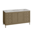 James Martin Chicago 60" Double Bathroom Vanity, Walnut Whisper