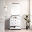 James Martin Breckenridge 36" Single Bathroom Vanity, Bright White
