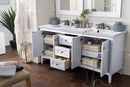 James Martin Palisades 72" Double Bathroom Vanity, Bright White