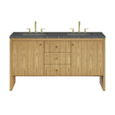 James Martin Hudson 60" Double Bathroom Vanity, Light Natural Oak