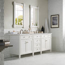 James Martin Brittany 72" Double Bathroom Vanity, Bright White
