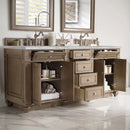 James Martin Bristol 72" Double Bathroom Vanity, Whitewashed Walnut