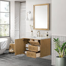 James Martin Laurent 36" Dual Mount Single Bathroom Vanity, Light Natural Oak