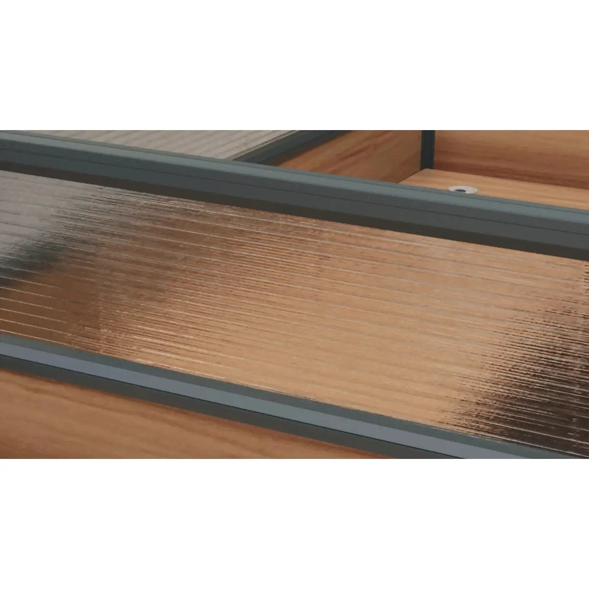 Keaton · L-Shaped Cubicle Workstation, close-up of the surface
