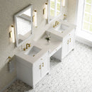 James Martin Bellshire 84" Double Bathroom Vanity, Bright White