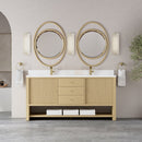 James Martin Marigot 72" Double Bathroom Vanity, Sunwashed Oak