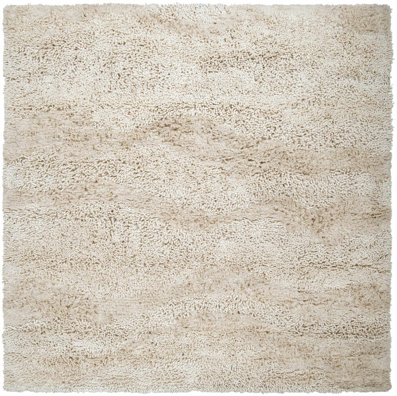 Kettering Solid Cream Wool Shag Rug