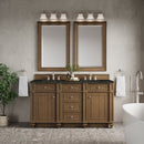 James Martin Bristol 60" Double Bathroom Vanity, Saddle Brown