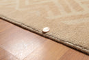 6' x 9' Hand Knotted Geometric Pattern 100% Wool Area rug Tan