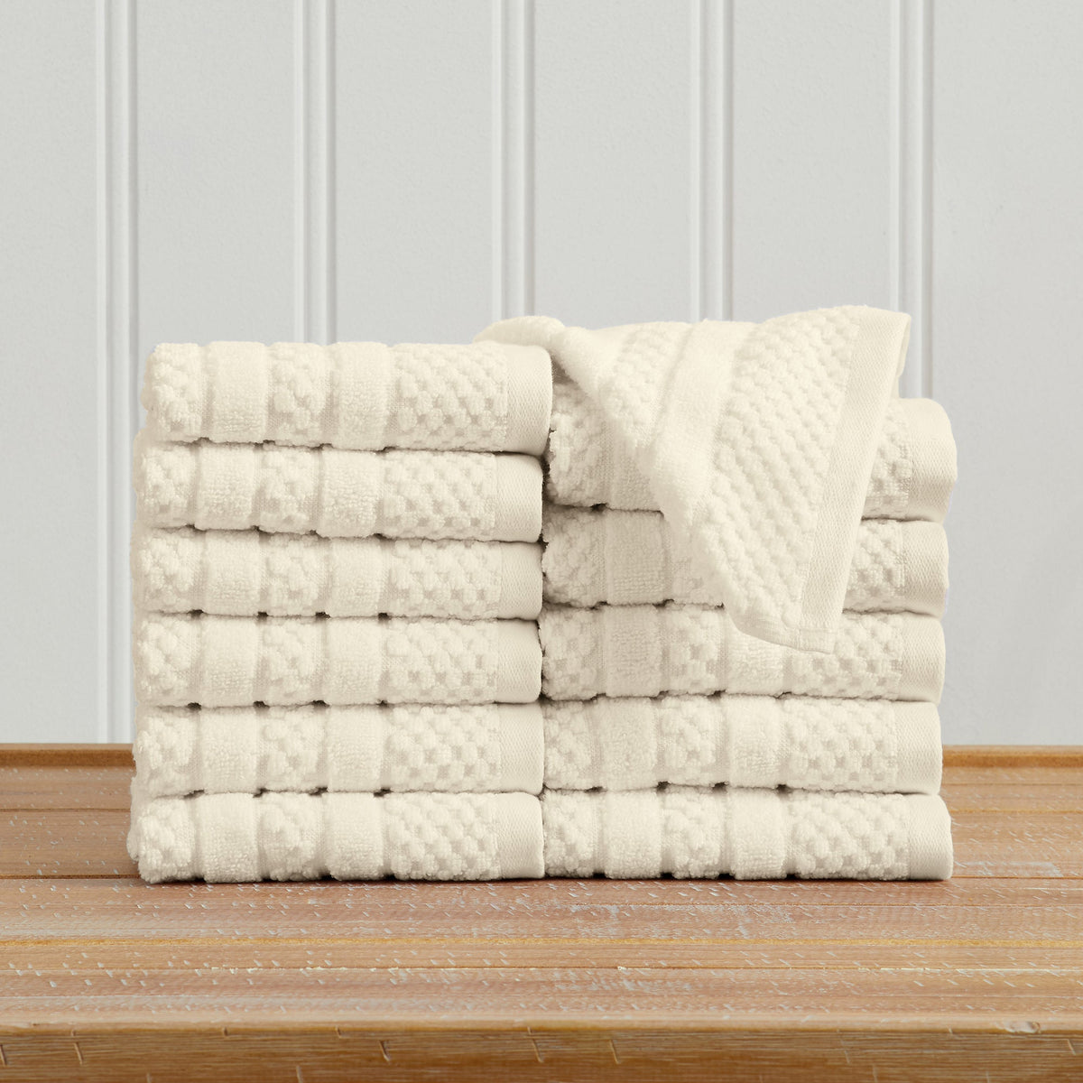 100% Cotton Checkered Jacquard Bath Towel Set - Giuliana Collection, photo 36 of 52