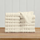 100% Cotton Checkered Jacquard Bath Towel Set - Giuliana Collection by Great Bay Home