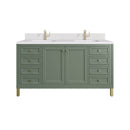 James Martin Chicago 60" Double Bathroom Vanity, Smokey Celadon