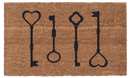 The Keys to My Heart Vinyl Coir Doormat