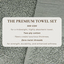 Cotton Linen-Like Border 6-Piece Towel Set - Priya Collection by Great Bay Home