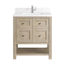 James Martin Breckenridge 30" Single Bathroom Vanity, Whitewashed Oak