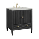 James Martin Myrrin 30" Single Bathroom Vanity, Carbon Oak