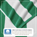 Cotton Velour Cabana Stripe Beach Towel - Novia Collection by Great Bay Home